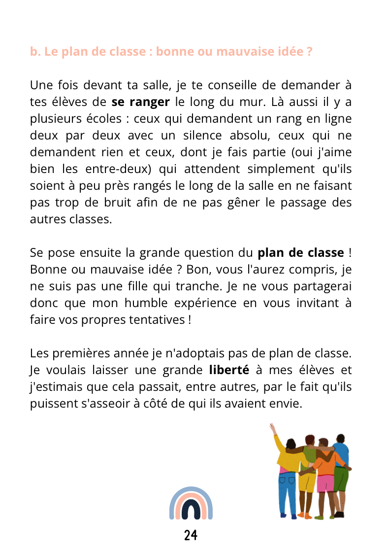 Je réussis ma première heure de cours