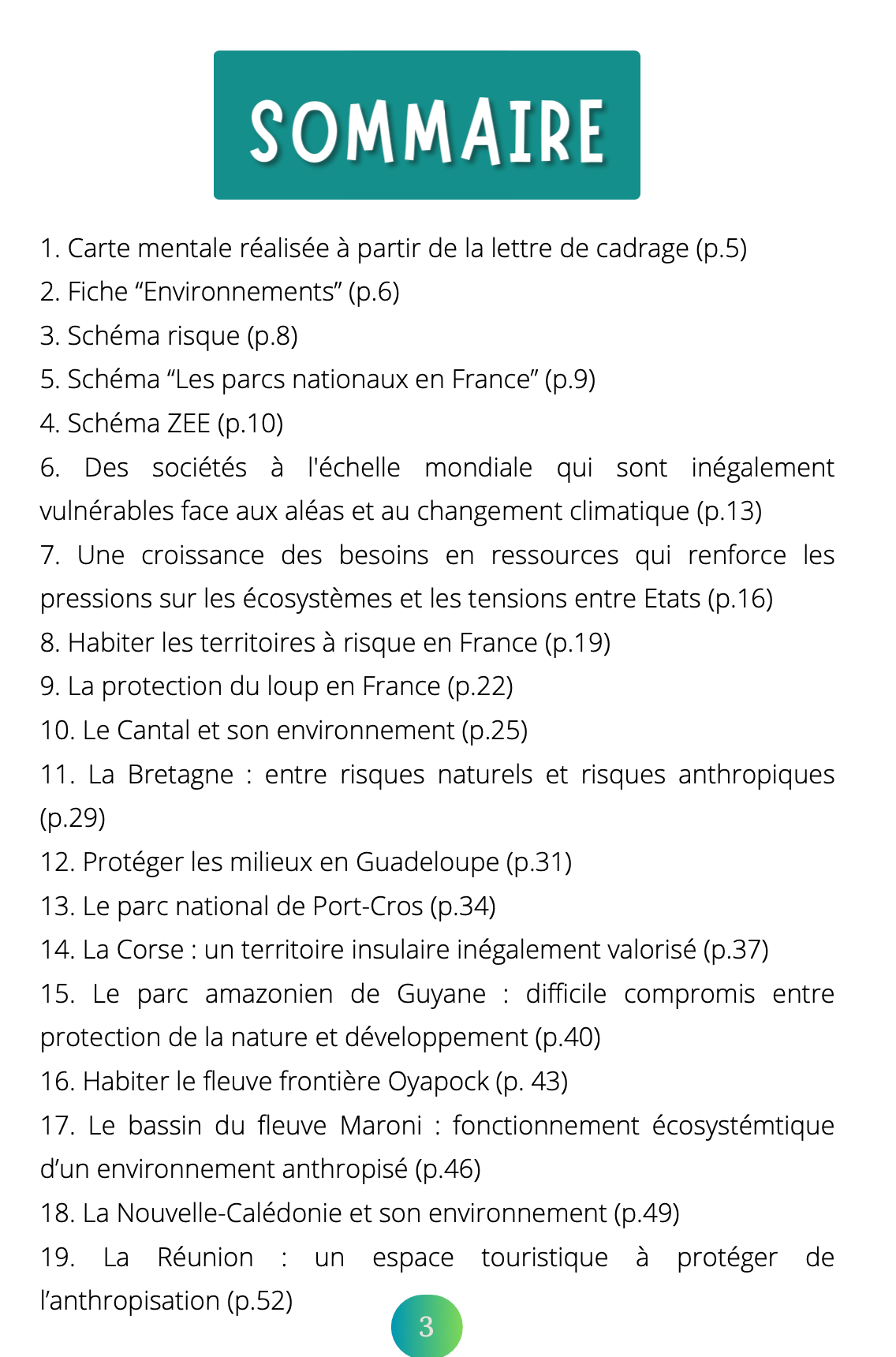 Livret Croquis - Les environnements