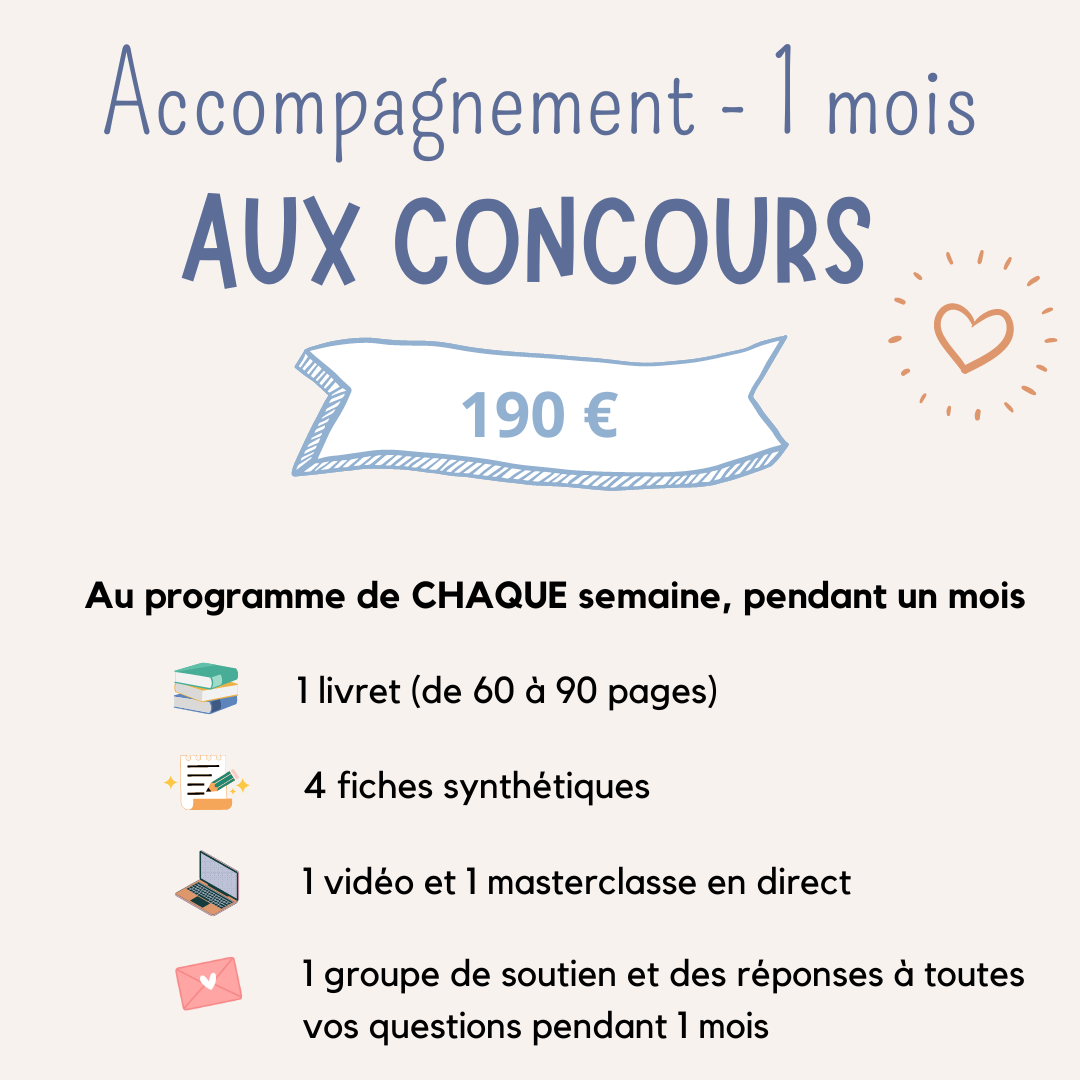 Accompagnement aux concours - Juillet 2024