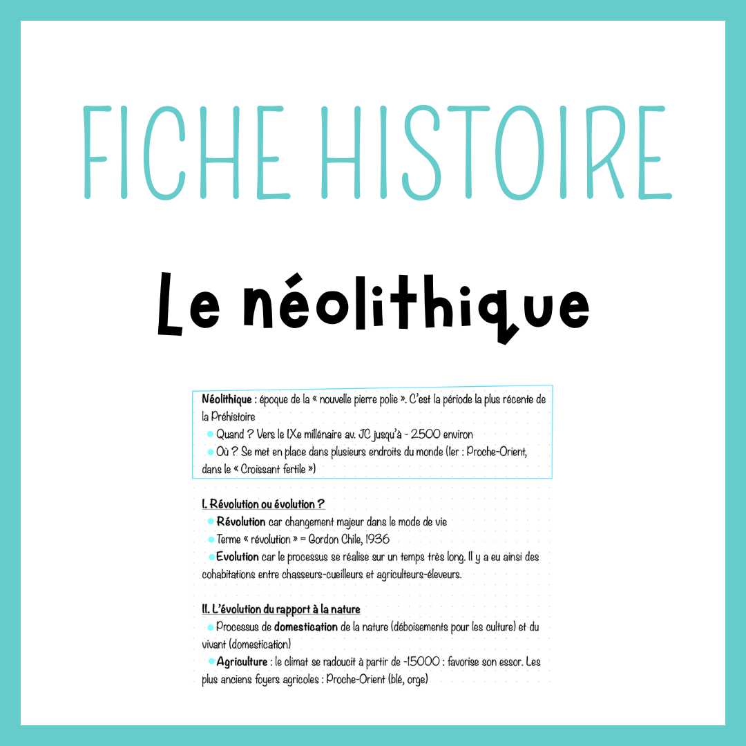 Fiche néolithique
