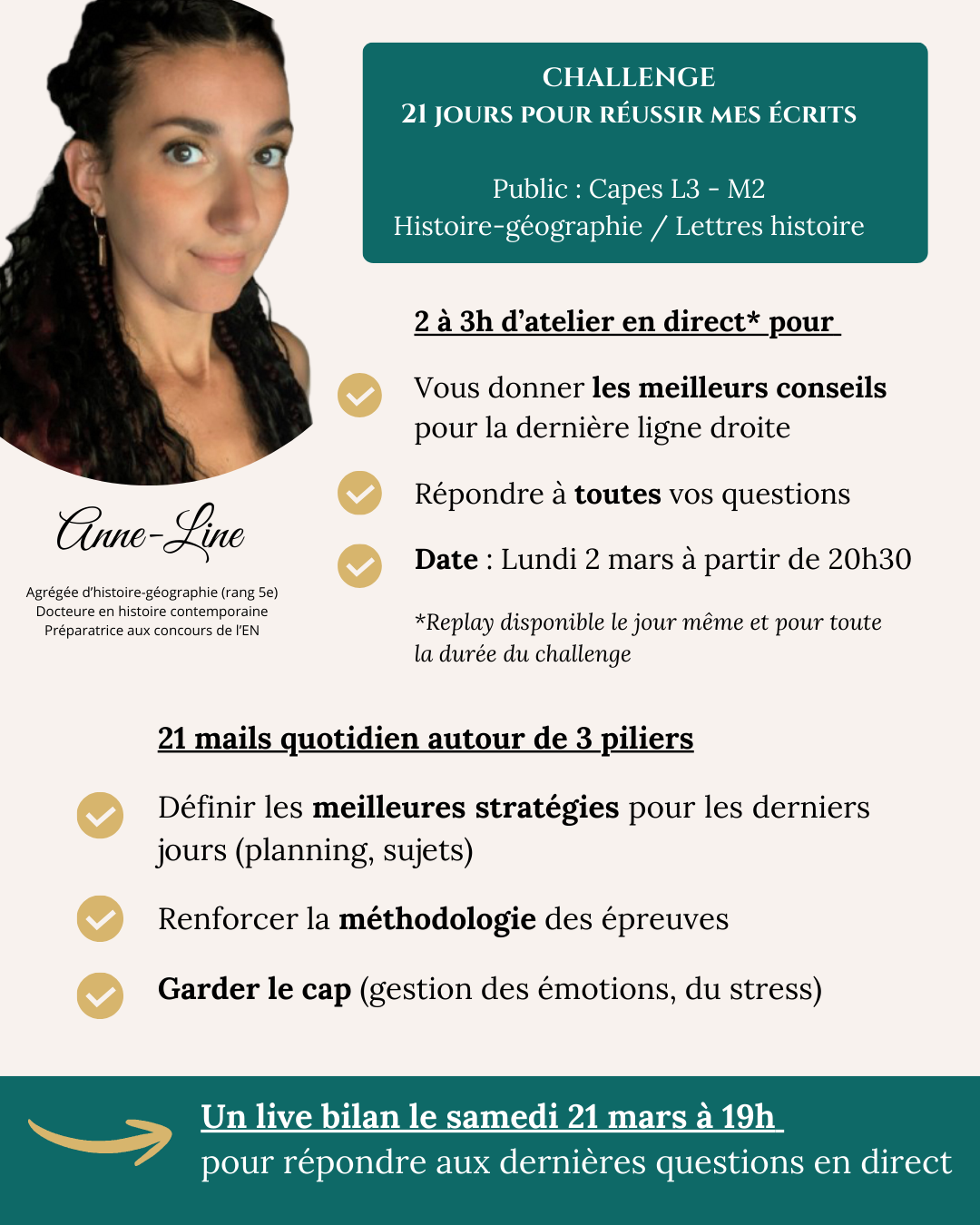 Challenge 21 jours pour réussir ses écrits - Capes L3-M2