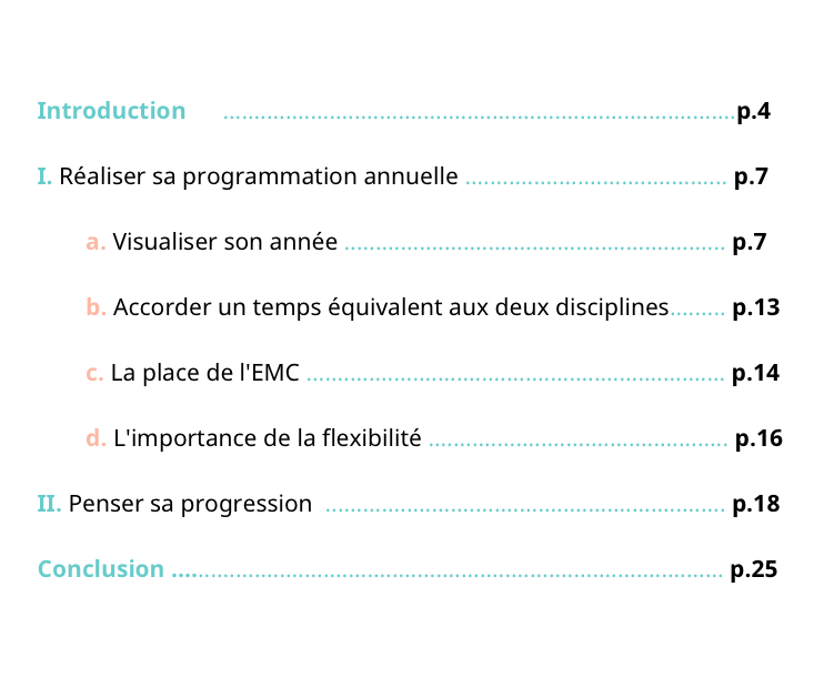 Je réussis ma programmation et ma progression