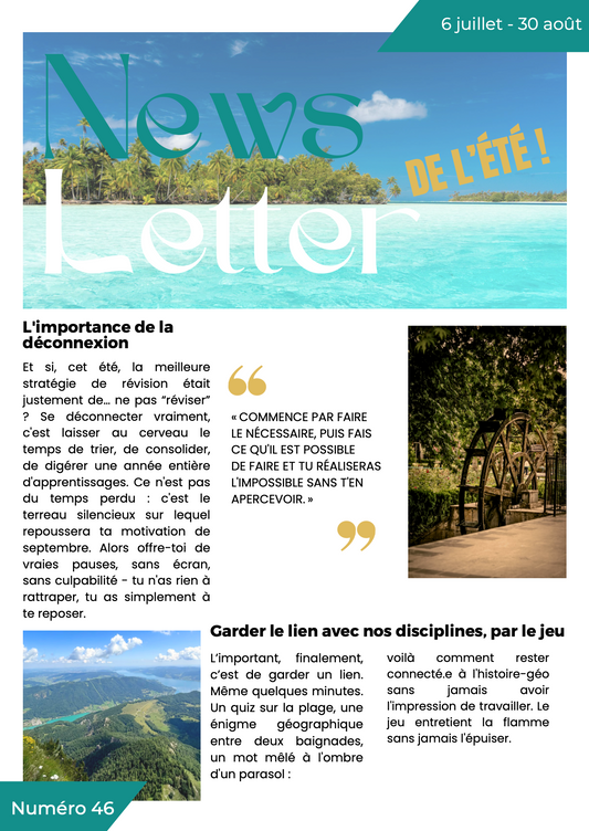 Newsletter #46 Spécial Été 2026