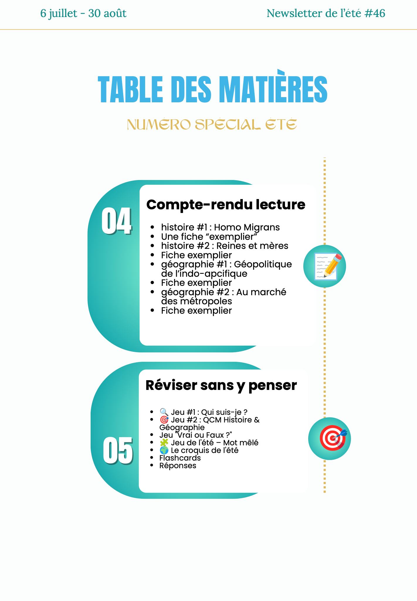 Newsletter #46 Spécial Été 2026