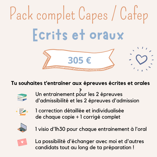 Pack Complet - Ecrits et Oraux